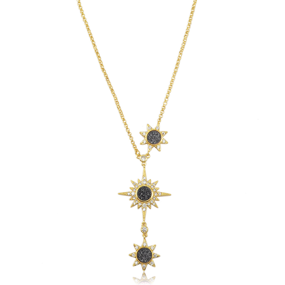Star Druzy Diamond Chain Necklace