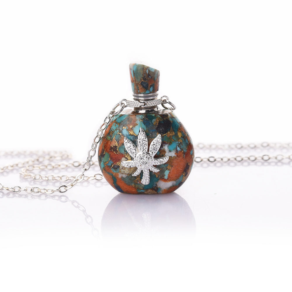 Alice Silver Perfume Bottle Necklace