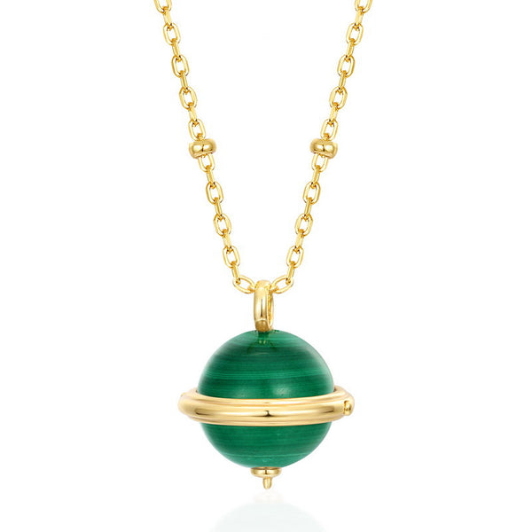 Gold Gemstone Planet Necklace