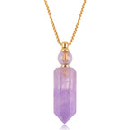 Elisa Natural Stone Perfume Bottle Necklace