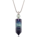 Tania Gemstone Prism Bottle Silver Necklace