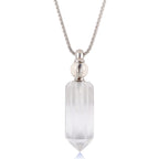 Tania Gemstone Prism Bottle Silver Necklace