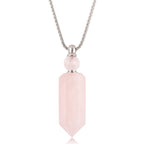Tania Gemstone Prism Bottle Silver Necklace