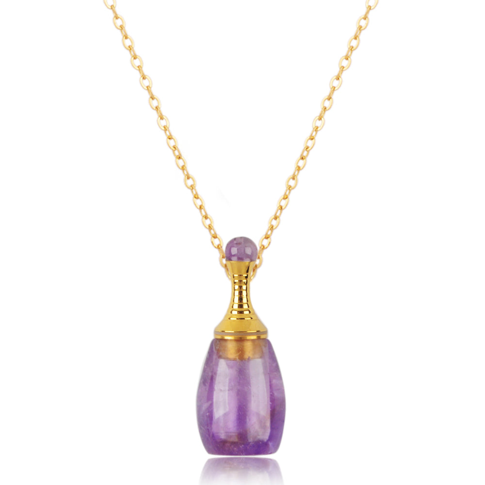 Sylvia Natural Stone Perfume Bottle Necklace