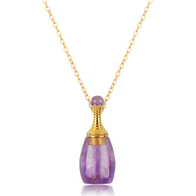 Sylvia Natural Stone Perfume Bottle Necklace