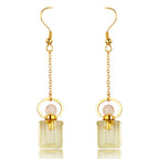 Gordon Perfume Bottle Gold Drop Earrings