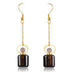 Gordon Perfume Bottle Gold Drop Earrings