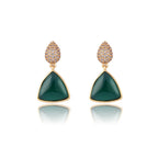Miya Green Chalcedony Earrings