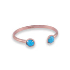 Yanna Gemstone Cuff Bangle Rose Gold