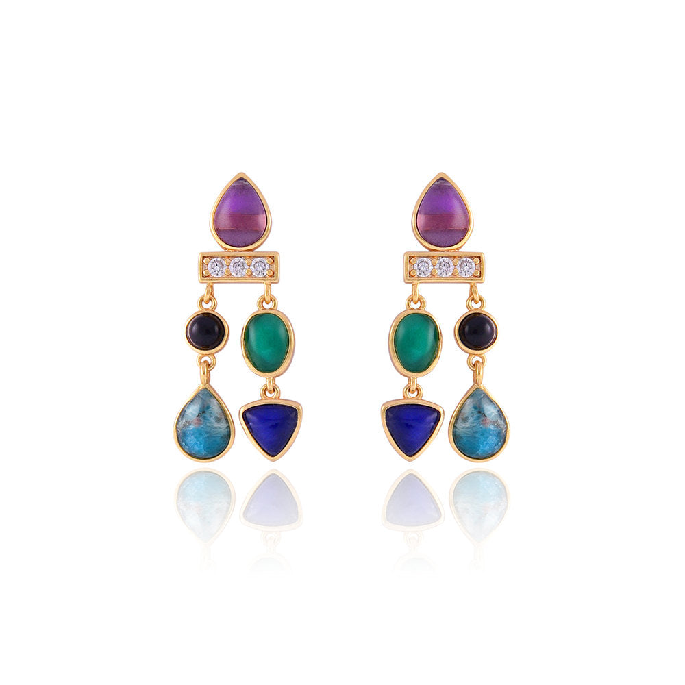 Lucia Gemstones Drop Earrings