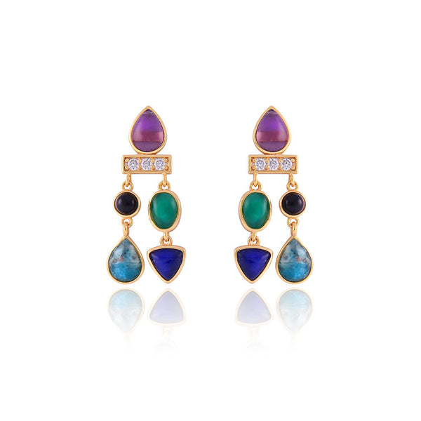 Lucia Gemstones Drop Earrings