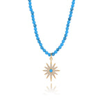 Yvonne Turquorise Star Bead Choker Neckalce
