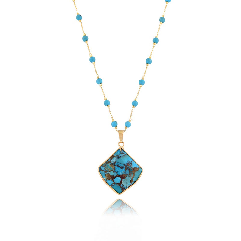 Madison Turquorise Stone Bead Necklace