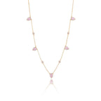 Amanda Crystal Leaf Choker Necklace