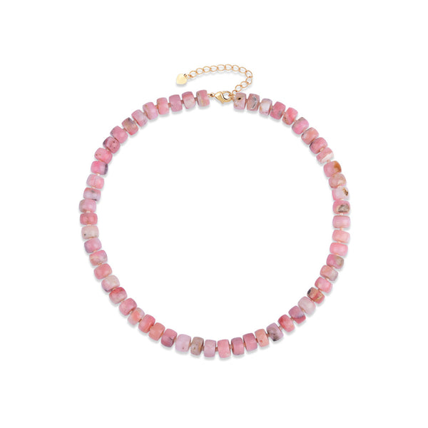 Baker Pink Opal Stone Necklace