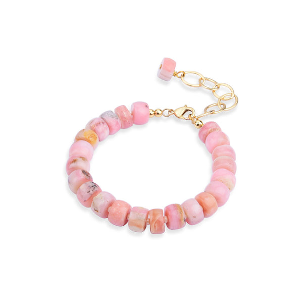 Baker Pink Opal Stone Bracelet