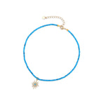 Yvonne Turquorise Star Bead Choker Neckalce