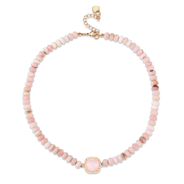 Julia Pink Opal Choker Necklace