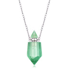 Lucas Silver Essential Oil Bottles Necklace