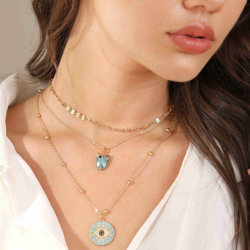 Alivia Natural Gemstone Pendant Necklace
