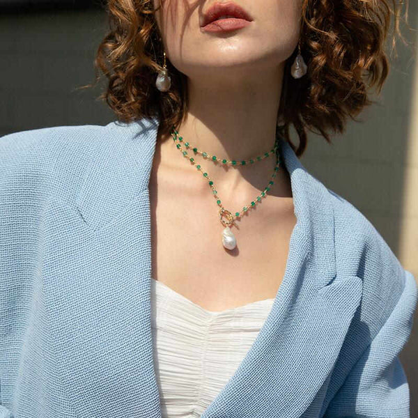 Victoria Baroque Pearl  Necklace